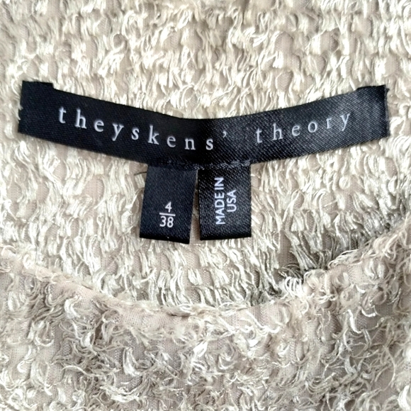 Theyskens' X‎ Theory Felda Silver Textured Cocktail Dress
